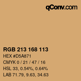 Farbcode: RGB 213 168 113 | qconv.com