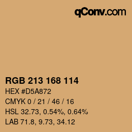 Farbcode: RGB 213 168 114 | qconv.com