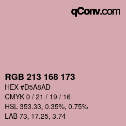 Color code: RGB 213 168 173 | qconv.com