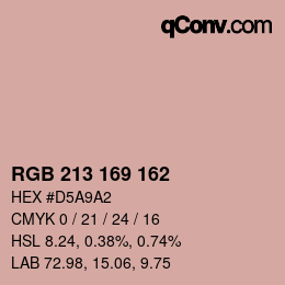 Color code: RGB 213 169 162 | qconv.com