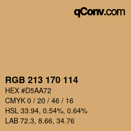 Farbcode: RGB 213 170 114 | qconv.com