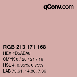Color code: RGB 213 171 168 | qconv.com