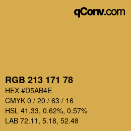 Farbcode: RGB 213 171 78 | qconv.com