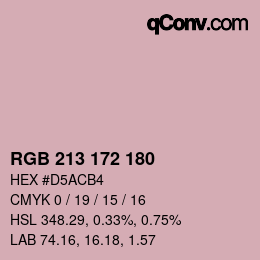 Color code: RGB 213 172 180 | qconv.com