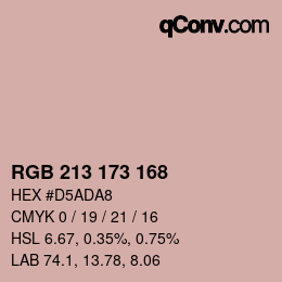 Color code: RGB 213 173 168 | qconv.com