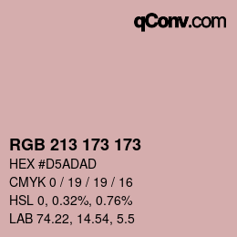 Color code: RGB 213 173 173 | qconv.com