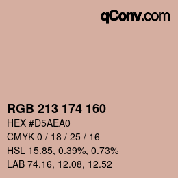 Color code: RGB 213 174 160 | qconv.com