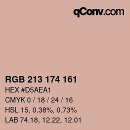 Código de color: RGB 213 174 161 | qconv.com