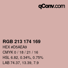 Color code: RGB 213 174 169 | qconv.com