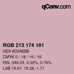 Color code: RGB 213 174 181 | qconv.com
