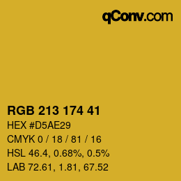 Color code: RGB 213 174 41 | qconv.com