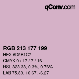 Farbcode: RGB 213 177 199 | qconv.com