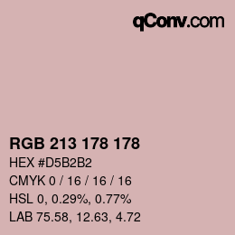 Color code: RGB 213 178 178 | qconv.com