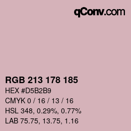 Color code: RGB 213 178 185 | qconv.com