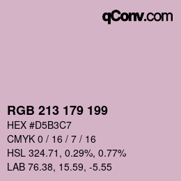 Color code: RGB 213 179 199 | qconv.com