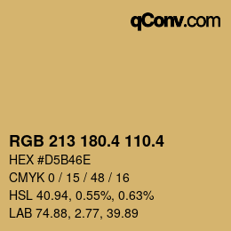 カラーコード: RGB 213 180.4 110.4 | qconv.com