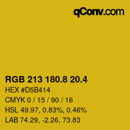 カラーコード: RGB 213 180.8 20.4 | qconv.com