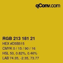 Color code: RGB 213 181 21 | qconv.com