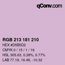 Color code: RGB 213 181 210 | qconv.com