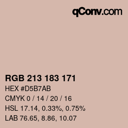 Color code: RGB 213 183 171 | qconv.com