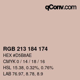 Color code: RGB 213 184 174 | qconv.com