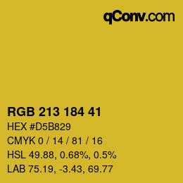 Color code: RGB 213 184 41 | qconv.com