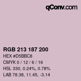 Farbcode: RGB 213 187 200 | qconv.com
