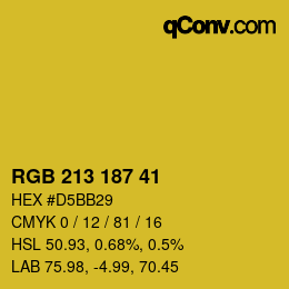 Color code: RGB 213 187 41 | qconv.com