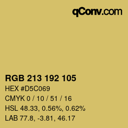 Color code: RGB 213 192 105 | qconv.com