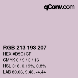 Farbcode: RGB 213 193 207 | qconv.com