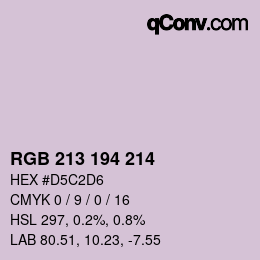Color code: RGB 213 194 214 | qconv.com