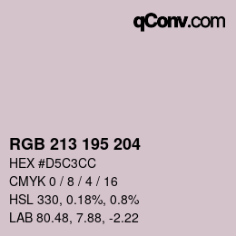Color code: RGB 213 195 204 | qconv.com