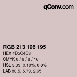 Código de color: RGB 213 196 195 | qconv.com