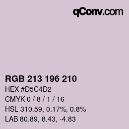 Color code: RGB 213 196 210 | qconv.com