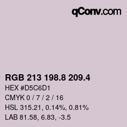 カラーコード: RGB 213 198.8 209.4 | qconv.com