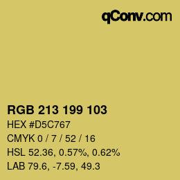 Color code: RGB 213 199 103 | qconv.com