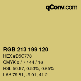 Color code: RGB 213 199 120 | qconv.com