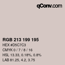 Code couleur: RGB 213 199 195 | qconv.com