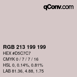 Color code: RGB 213 199 199 | qconv.com