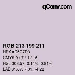 Color code: RGB 213 199 211 | qconv.com