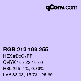 Color code: RGB 213 199 255 | qconv.com