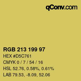 Color code: RGB 213 199 97 | qconv.com