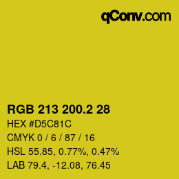 カラーコード: RGB 213 200.2 28 | qconv.com