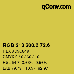 カラーコード: RGB 213 200.6 72.6 | qconv.com