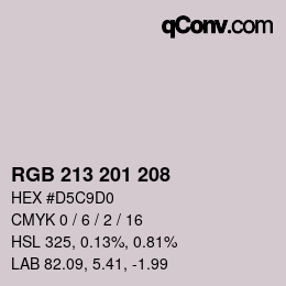 カラーコード: RGB 213 201 208 | qconv.com