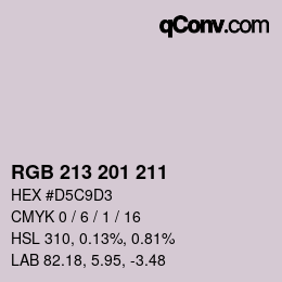 カラーコード: RGB 213 201 211 | qconv.com