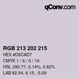 Color code: RGB 213 202 215 | qconv.com