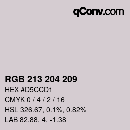 Color code: RGB 213 204 209 | qconv.com