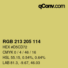 Color code: RGB 213 205 114 | qconv.com