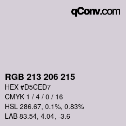 Farbcode: RGB 213 206 215 | qconv.com